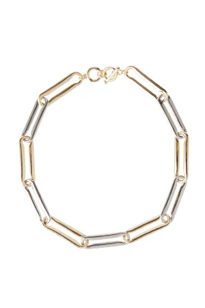 Two-Tone Short Link Necklace