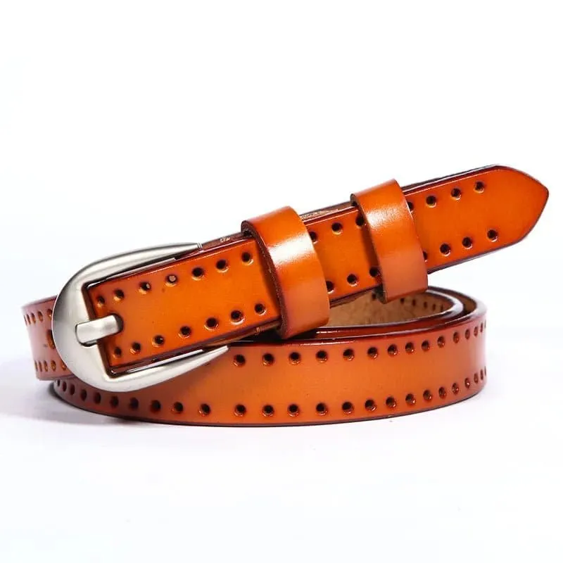 Vintage Style Genuine Leather Belts for Women - Elegant & Durable Leather Belts